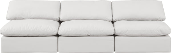 Indulge Cream Vegan Leather Modular Sofa 146Cream-S3 Meridian Furniture