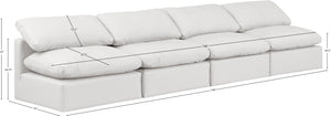 Indulge Cream Vegan Leather Modular Sofa 146Cream-S4 Meridian Furniture