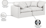 Indulge Cream Vegan Leather Modular Sofa 146Cream-S70 Meridian Furniture