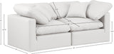 Indulge Cream Vegan Leather Modular Sofa 146Cream-S70 Meridian Furniture