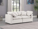 Indulge Cream Vegan Leather Modular Sofa 146Cream-S70 Meridian Furniture