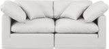 Indulge Cream Vegan Leather Modular Sofa 146Cream-S70 Meridian Furniture