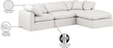 Indulge Cream Vegan Leather Modular Sectional 146Cream-Sec4A Meridian Furniture