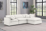 Indulge Cream Vegan Leather Modular Sectional 146Cream-Sec4A Meridian Furniture