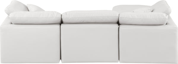 Indulge Cream Vegan Leather Modular Sectional 146Cream-Sec4A Meridian Furniture