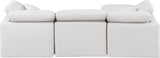 Indulge Cream Vegan Leather Modular Sectional 146Cream-Sec4A Meridian Furniture