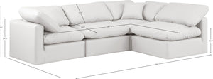 Indulge Cream Vegan Leather Modular Sectional 146Cream-Sec4B Meridian Furniture