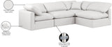 Indulge Cream Vegan Leather Modular Sectional 146Cream-Sec4B Meridian Furniture