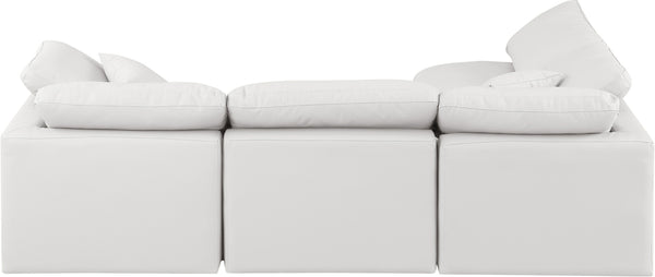 Indulge Cream Vegan Leather Modular Sectional 146Cream-Sec4B Meridian Furniture