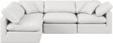 Indulge Cream Vegan Leather Modular Sectional 146Cream-Sec4B Meridian Furniture