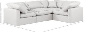 Indulge Cream Vegan Leather Modular Sectional 146Cream-Sec4C Meridian Furniture