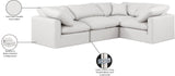 Indulge Cream Vegan Leather Modular Sectional 146Cream-Sec4C Meridian Furniture