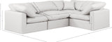 Indulge Cream Vegan Leather Modular Sectional 146Cream-Sec4C Meridian Furniture