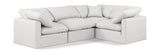 Indulge Cream Vegan Leather Modular Sectional 146Cream-Sec4C Meridian Furniture