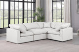 Indulge Cream Vegan Leather Modular Sectional 146Cream-Sec4C Meridian Furniture