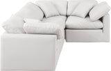 Indulge Cream Vegan Leather Modular Sectional 146Cream-Sec4C Meridian Furniture