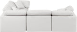 Indulge Cream Vegan Leather Modular Sectional 146Cream-Sec4C Meridian Furniture