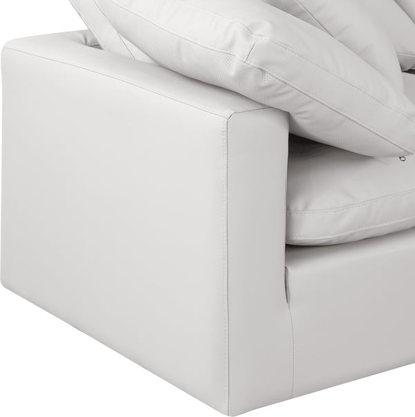 Indulge Cream Vegan Leather Modular Sectional 146Cream-Sec4C Meridian Furniture