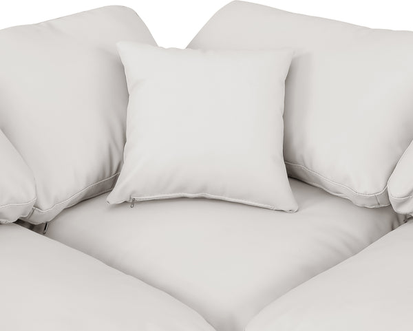 Indulge Cream Vegan Leather Modular Sectional 146Cream-Sec4C Meridian Furniture