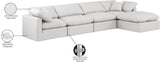 Indulge Cream Vegan Leather Modular Sectional 146Cream-Sec5A Meridian Furniture