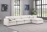 Indulge Cream Vegan Leather Modular Sectional 146Cream-Sec5A Meridian Furniture