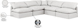 Indulge Cream Vegan Leather Modular Sectional 146Cream-Sec5B Meridian Furniture