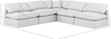 Indulge Cream Vegan Leather Modular Sectional 146Cream-Sec5B Meridian Furniture