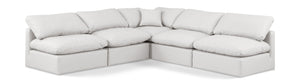 Indulge Cream Vegan Leather Modular Sectional 146Cream-Sec5B Meridian Furniture