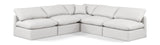 Indulge Cream Vegan Leather Modular Sectional 146Cream-Sec5B Meridian Furniture