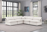 Indulge Cream Vegan Leather Modular Sectional 146Cream-Sec5B Meridian Furniture