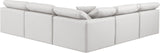 Indulge Cream Vegan Leather Modular Sectional 146Cream-Sec5B Meridian Furniture