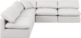 Indulge Cream Vegan Leather Modular Sectional 146Cream-Sec5B Meridian Furniture