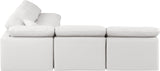 Indulge Cream Vegan Leather Modular Sectional 146Cream-Sec5B Meridian Furniture