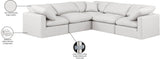 Indulge Cream Vegan Leather Modular Sectional 146Cream-Sec5C Meridian Furniture