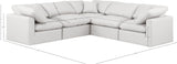 Indulge Cream Vegan Leather Modular Sectional 146Cream-Sec5C Meridian Furniture