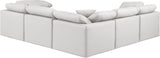 Indulge Cream Vegan Leather Modular Sectional 146Cream-Sec5C Meridian Furniture