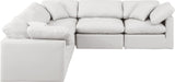 Indulge Cream Vegan Leather Modular Sectional 146Cream-Sec5C Meridian Furniture