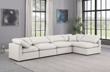 Indulge Cream Vegan Leather Modular Sectional 146Cream-Sec5D Meridian Furniture