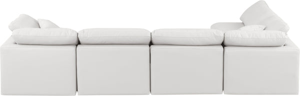 Indulge Cream Vegan Leather Modular Sectional 146Cream-Sec5D Meridian Furniture