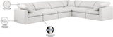 Indulge Cream Vegan Leather Modular Sectional 146Cream-Sec6A Meridian Furniture