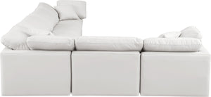 Indulge Cream Vegan Leather Modular Sectional 146Cream-Sec6A Meridian Furniture