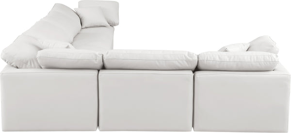 Indulge Cream Vegan Leather Modular Sectional 146Cream-Sec6A Meridian Furniture