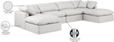 Indulge Cream Vegan Leather Modular Sectional 146Cream-Sec6B Meridian Furniture