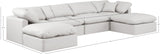 Indulge Cream Vegan Leather Modular Sectional 146Cream-Sec6B Meridian Furniture