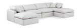 Indulge Cream Vegan Leather Modular Sectional 146Cream-Sec6B Meridian Furniture