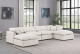 Indulge Cream Vegan Leather Modular Sectional 146Cream-Sec6B Meridian Furniture