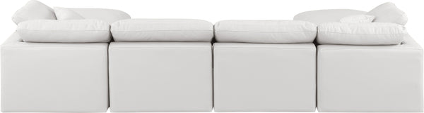 Indulge Cream Vegan Leather Modular Sectional 146Cream-Sec6B Meridian Furniture