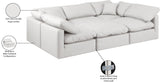 Indulge Cream Vegan Leather Modular Sectional 146Cream-Sec6C Meridian Furniture