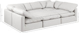 Indulge Cream Vegan Leather Modular Sectional 146Cream-Sec6C Meridian Furniture