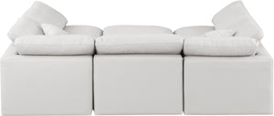 Indulge Cream Vegan Leather Modular Sectional 146Cream-Sec6C Meridian Furniture